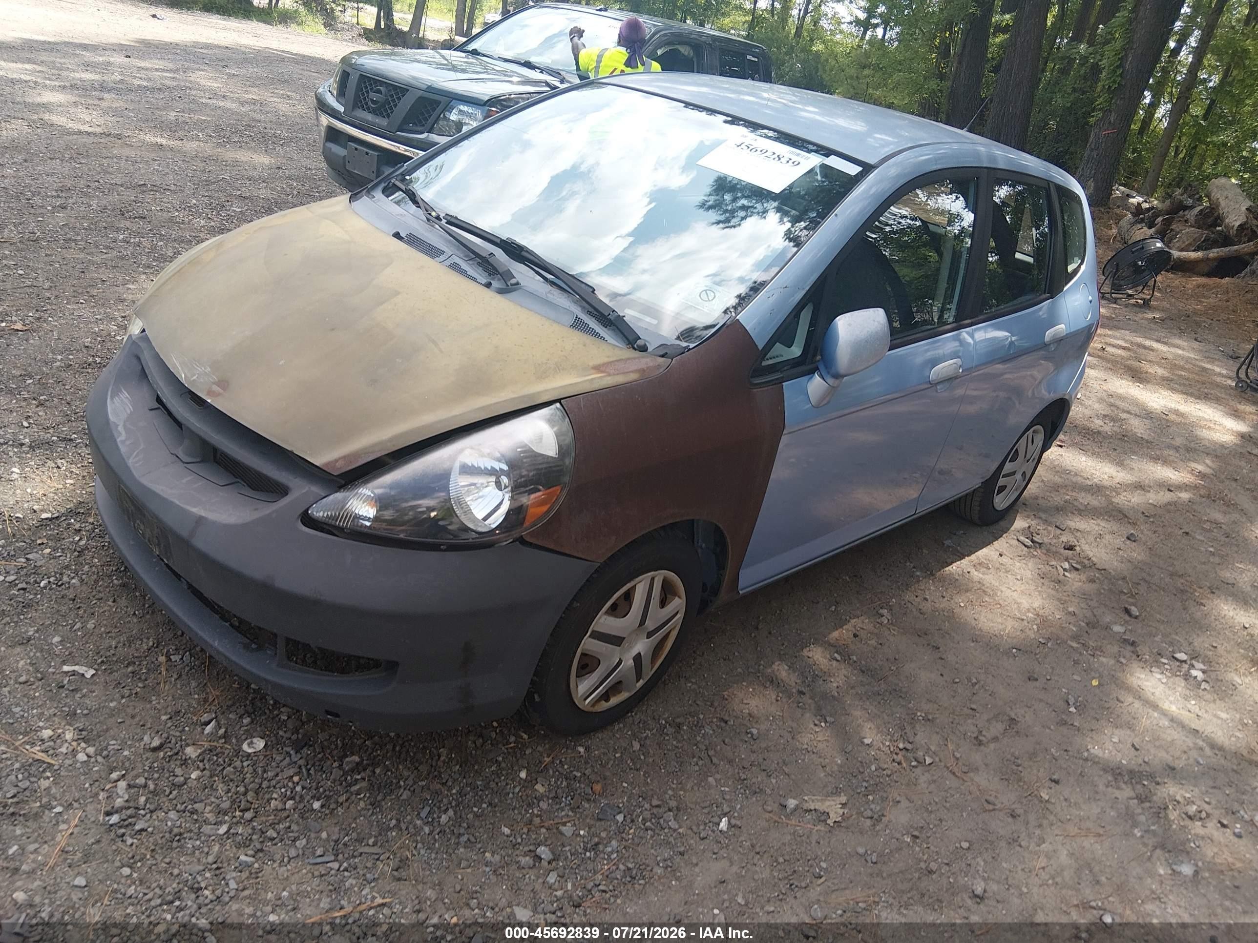 2008 Honda Fit   Light Blue vin: JHMGD38438S002352
