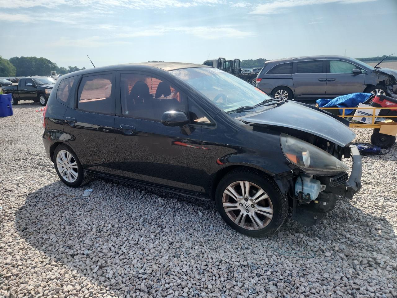2008 Honda Fit Black vin: JHMGD38438S022374