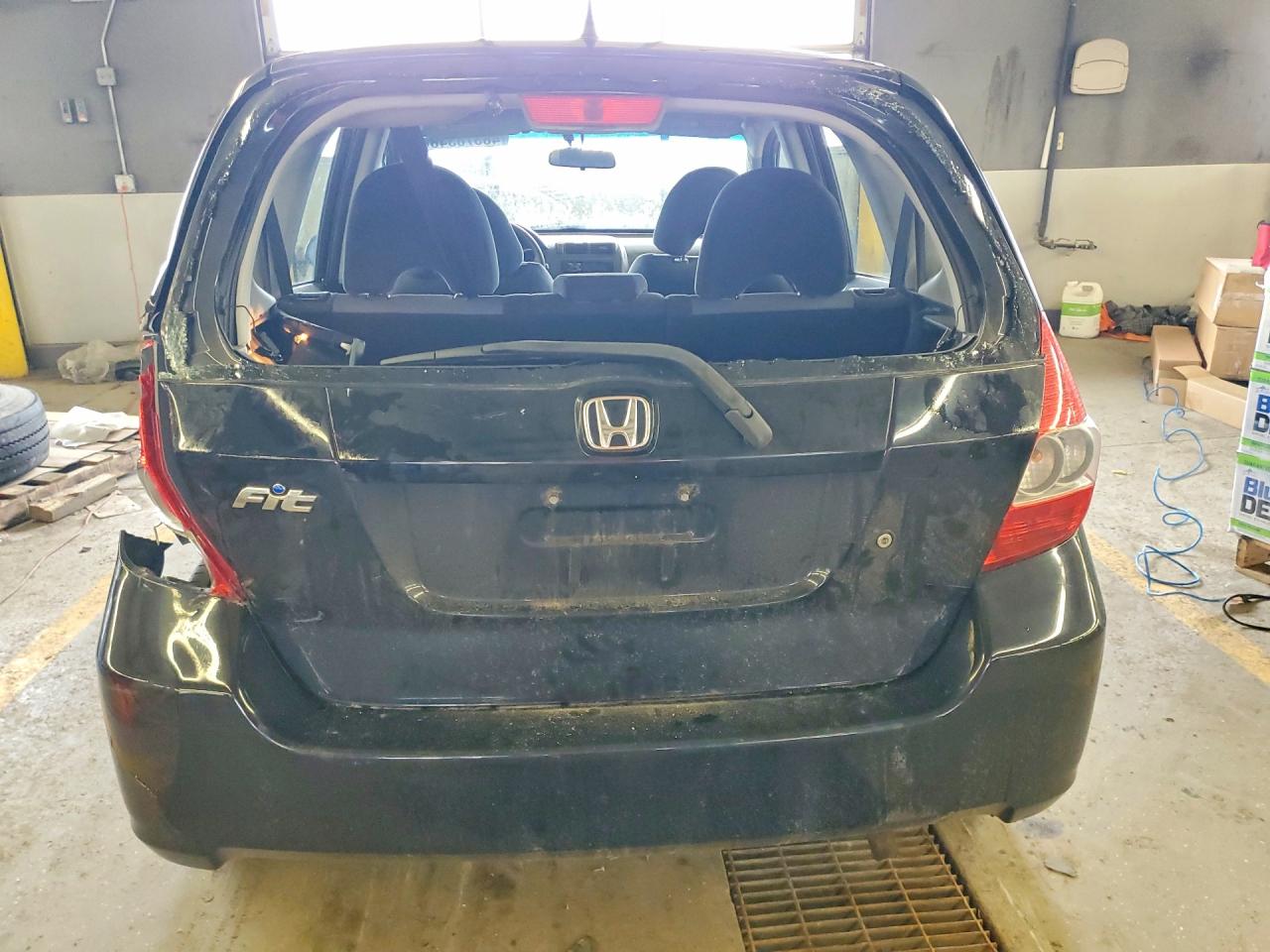 2008 Honda Fit Black vin: JHMGD38448S035893