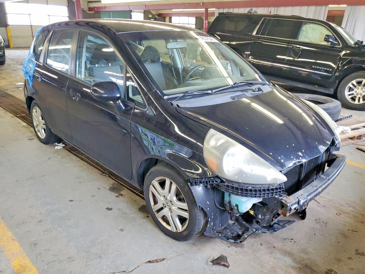 2008 Honda Fit Black vin: JHMGD38448S035893