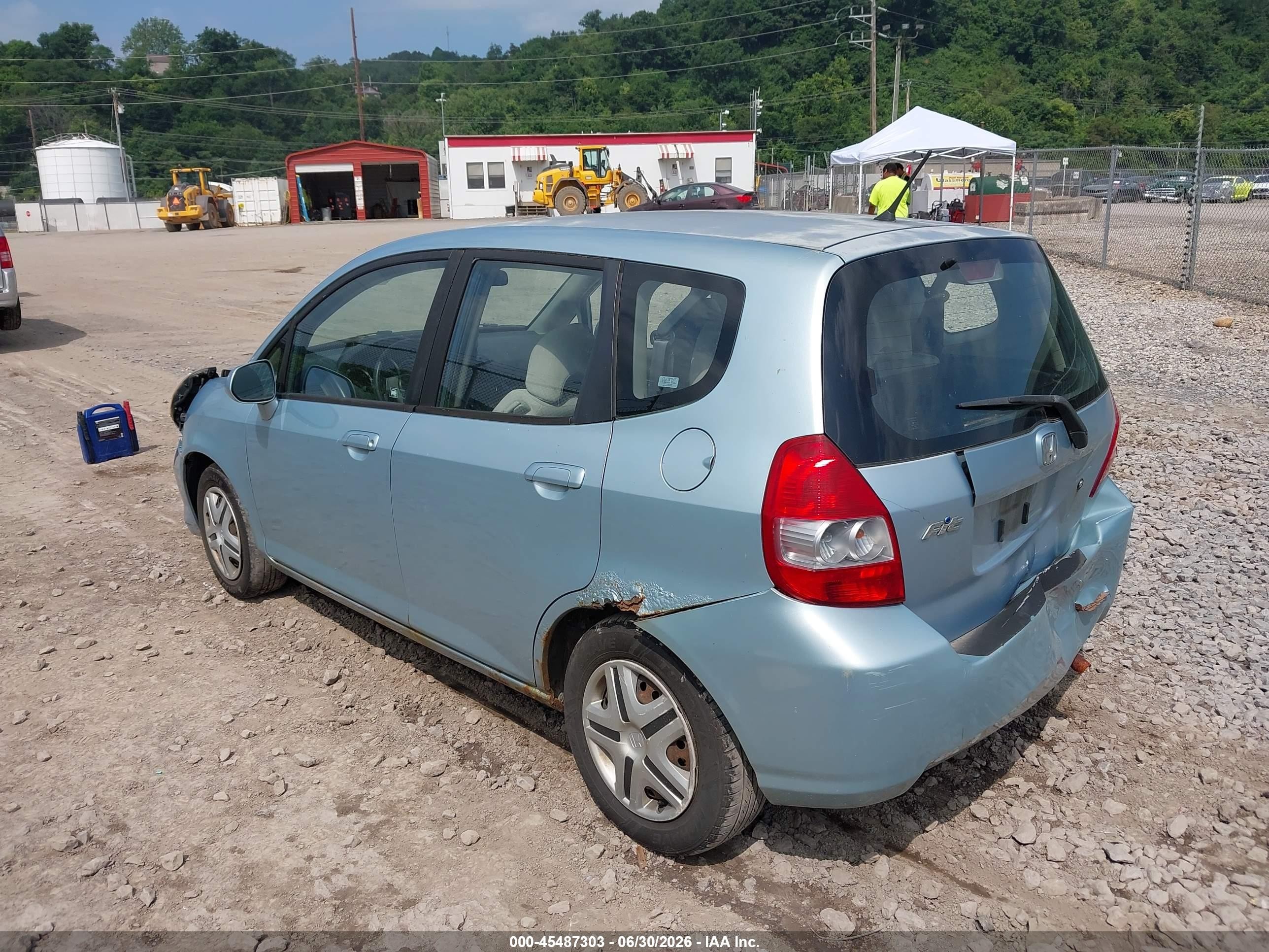 2007 Honda Fit   Light Blue vin: JHMGD38457S030118