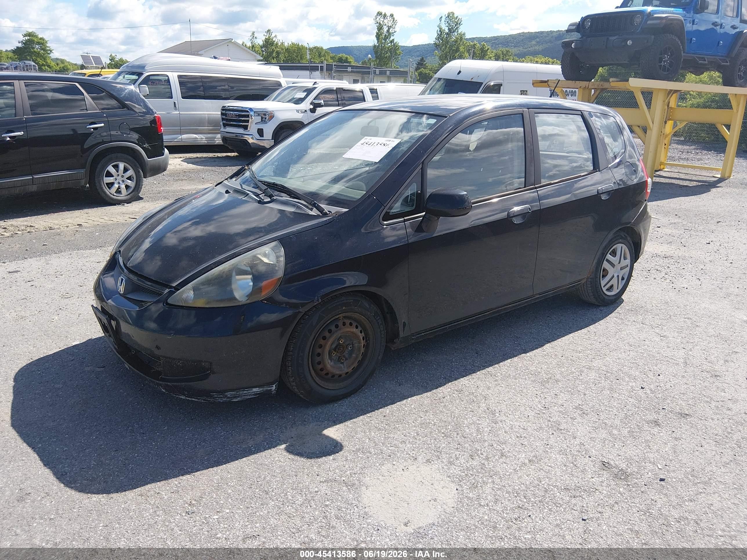 2007 Honda Fit   Black vin: JHMGD38457S066049
