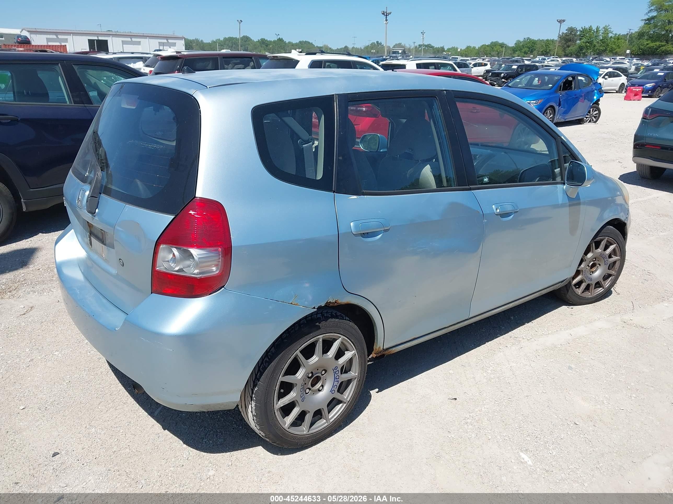 2007 Honda Fit   Teal vin: JHMGD38467S027373