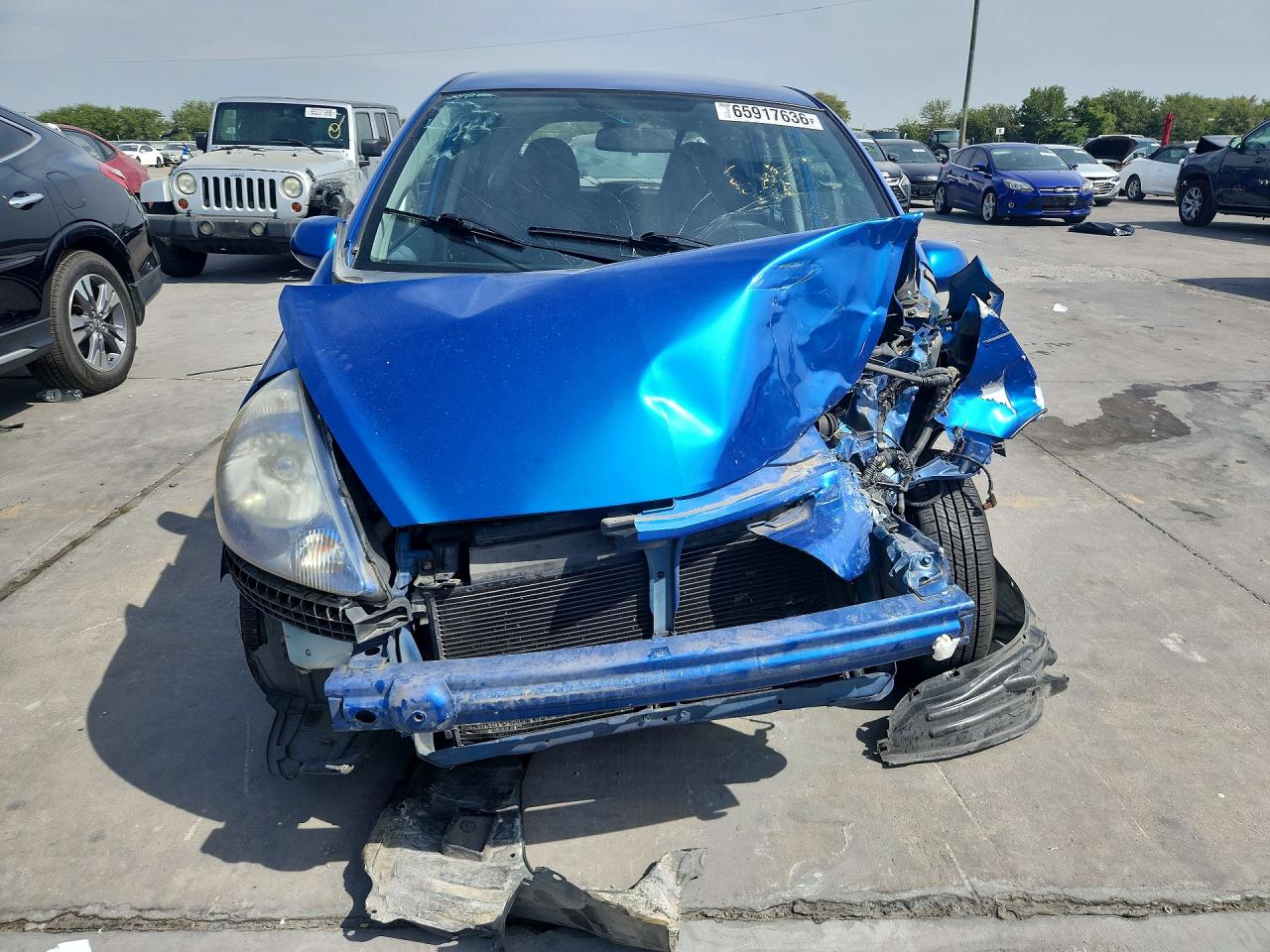 2008 Honda Fit Синий vin: JHMGD38468S033675