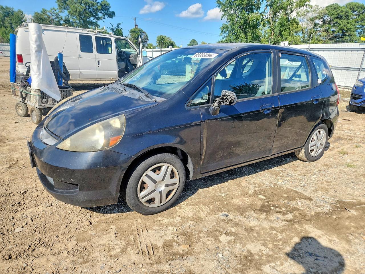 2008 Honda Fit Black vin: JHMGD38468S066532