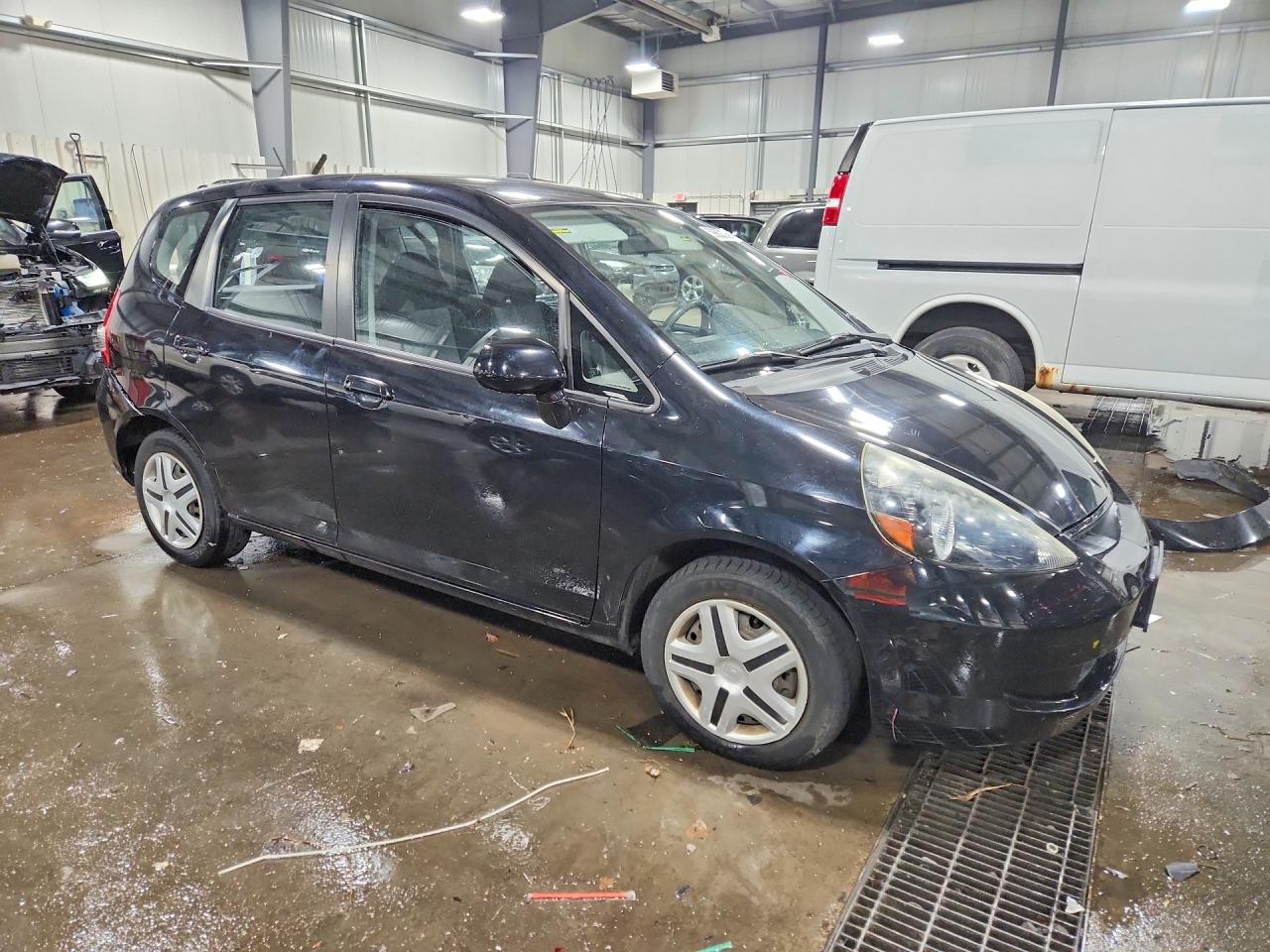 2008 Honda Fit Black vin: JHMGD38478S071884