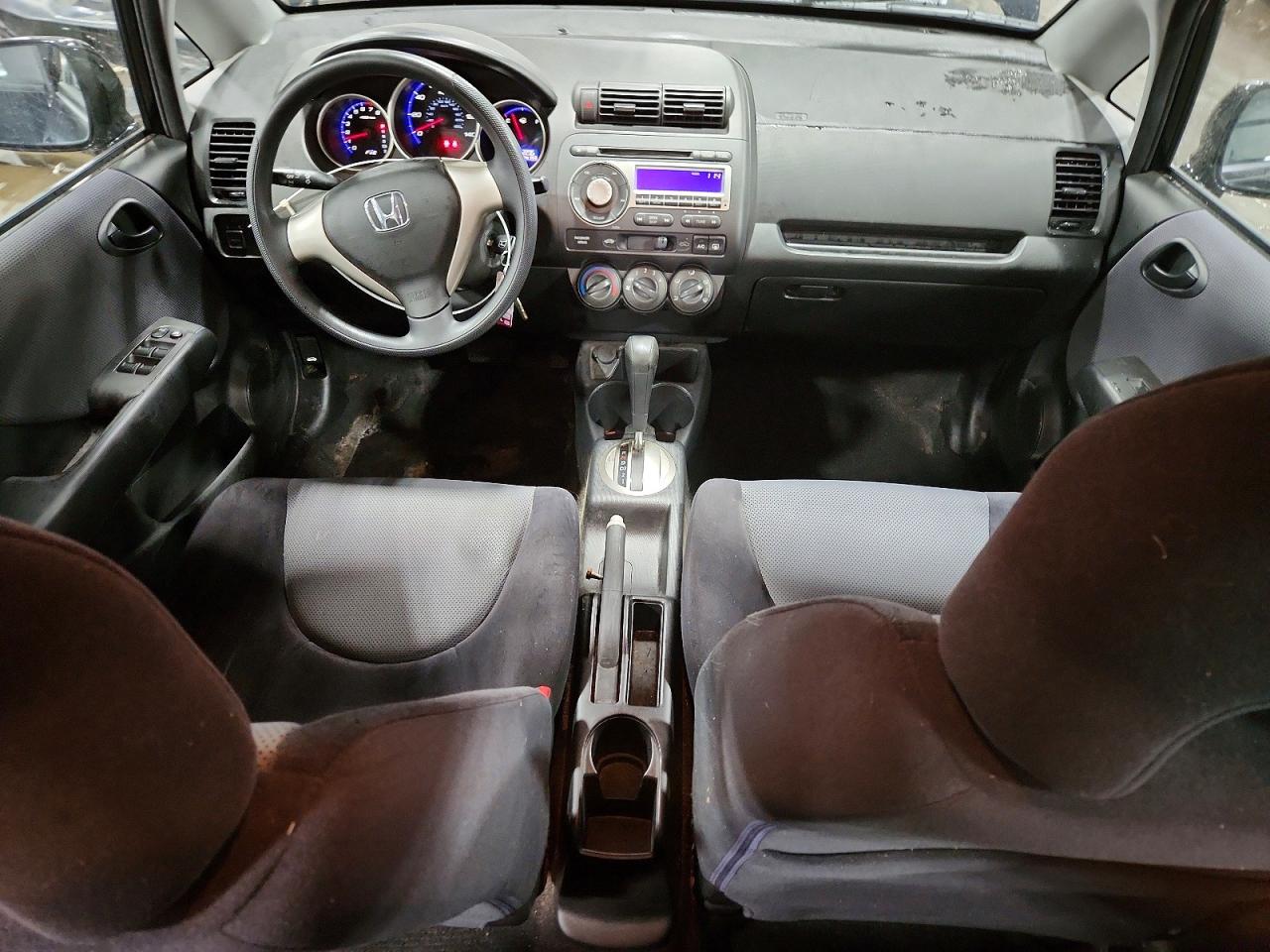 2008 Honda Fit Black vin: JHMGD38478S071884