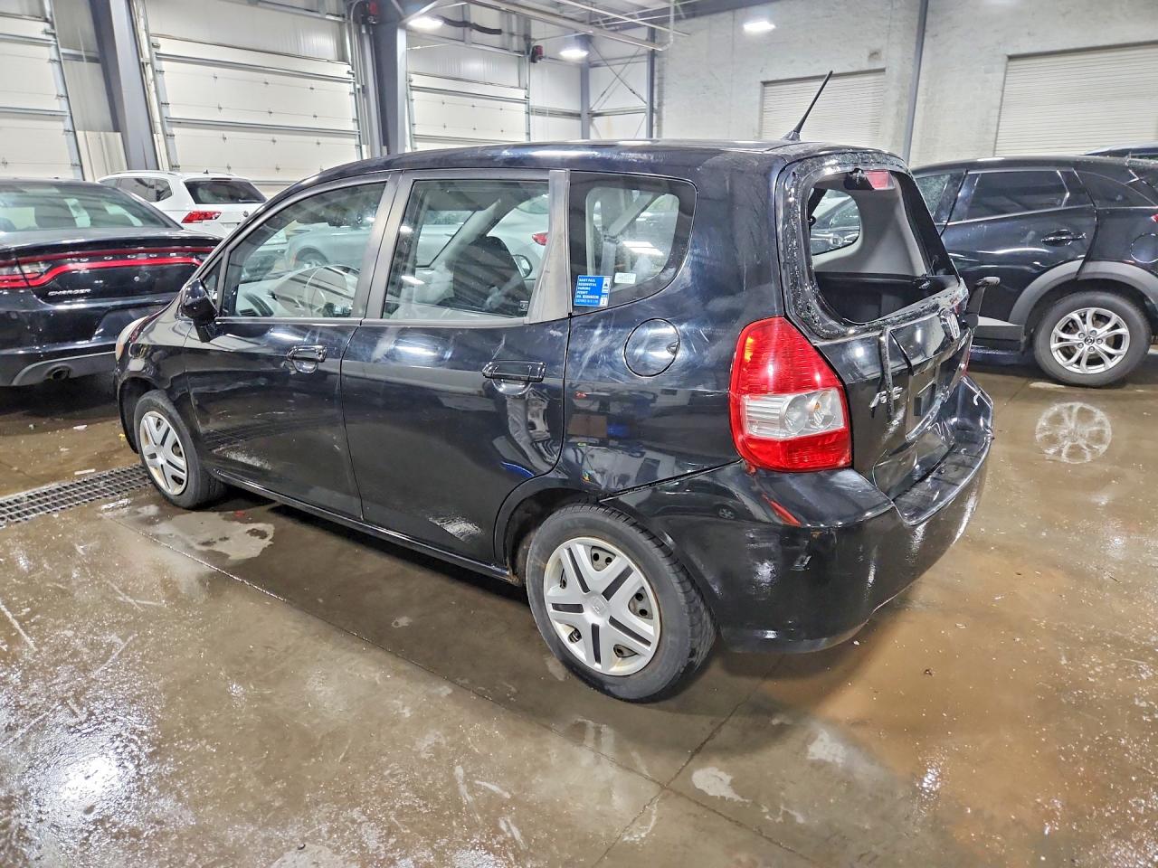 2008 Honda Fit Black vin: JHMGD38478S071884