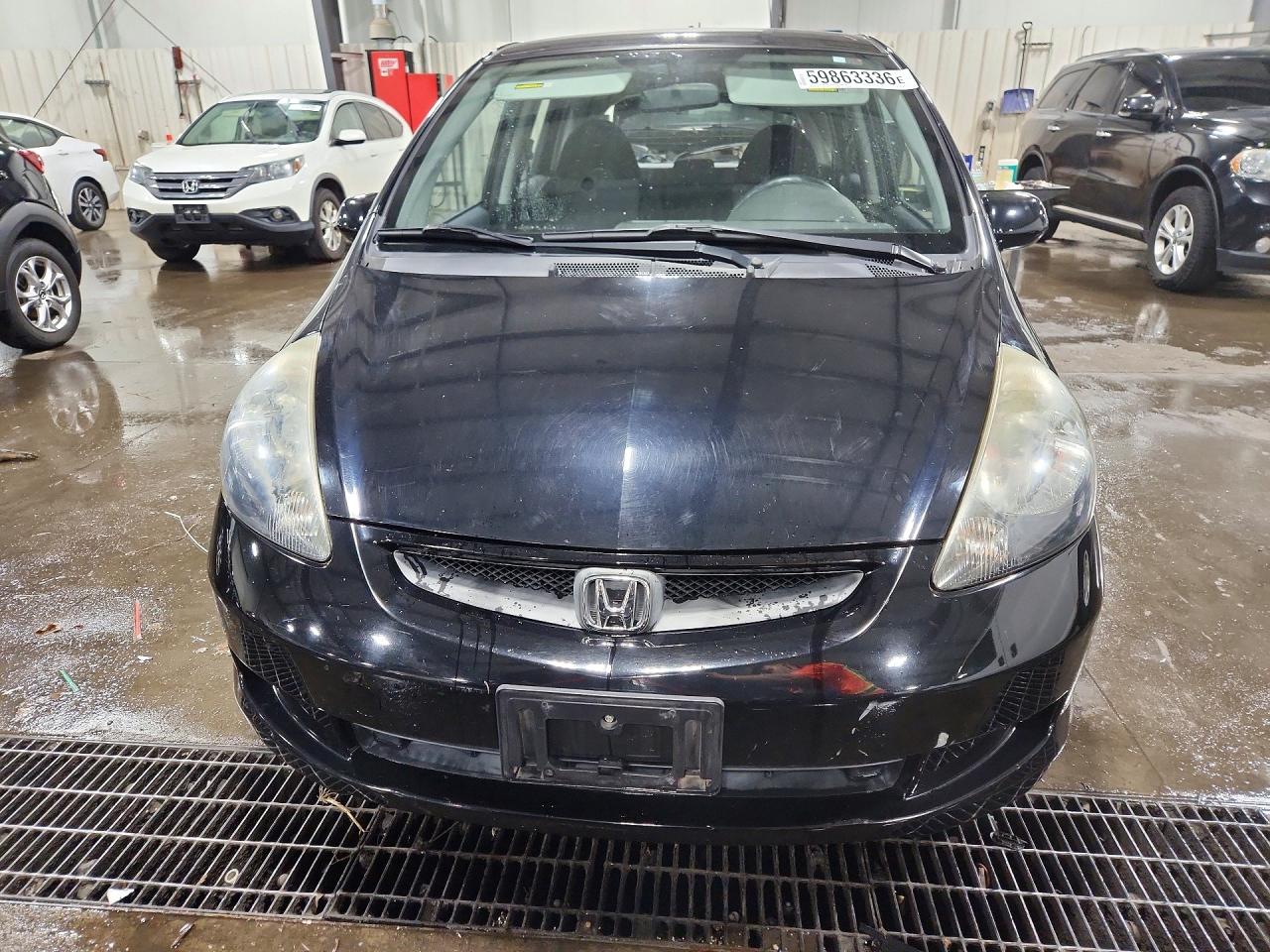 2008 Honda Fit Black vin: JHMGD38478S071884