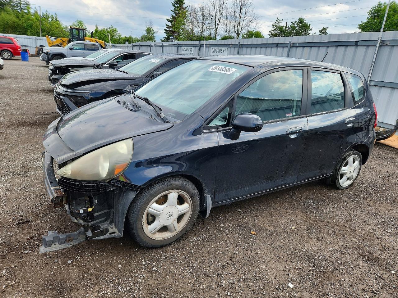 2008 Honda Fit Черный vin: JHMGD38478S809165