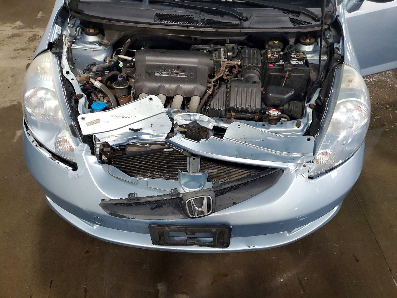 2007 Honda Fit Blue vin: JHMGD38487S005651