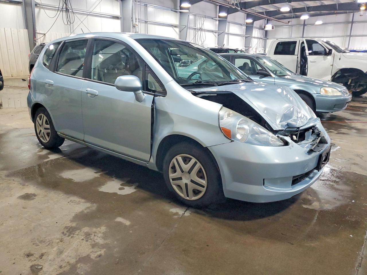 2007 Honda Fit Blue vin: JHMGD38487S005651