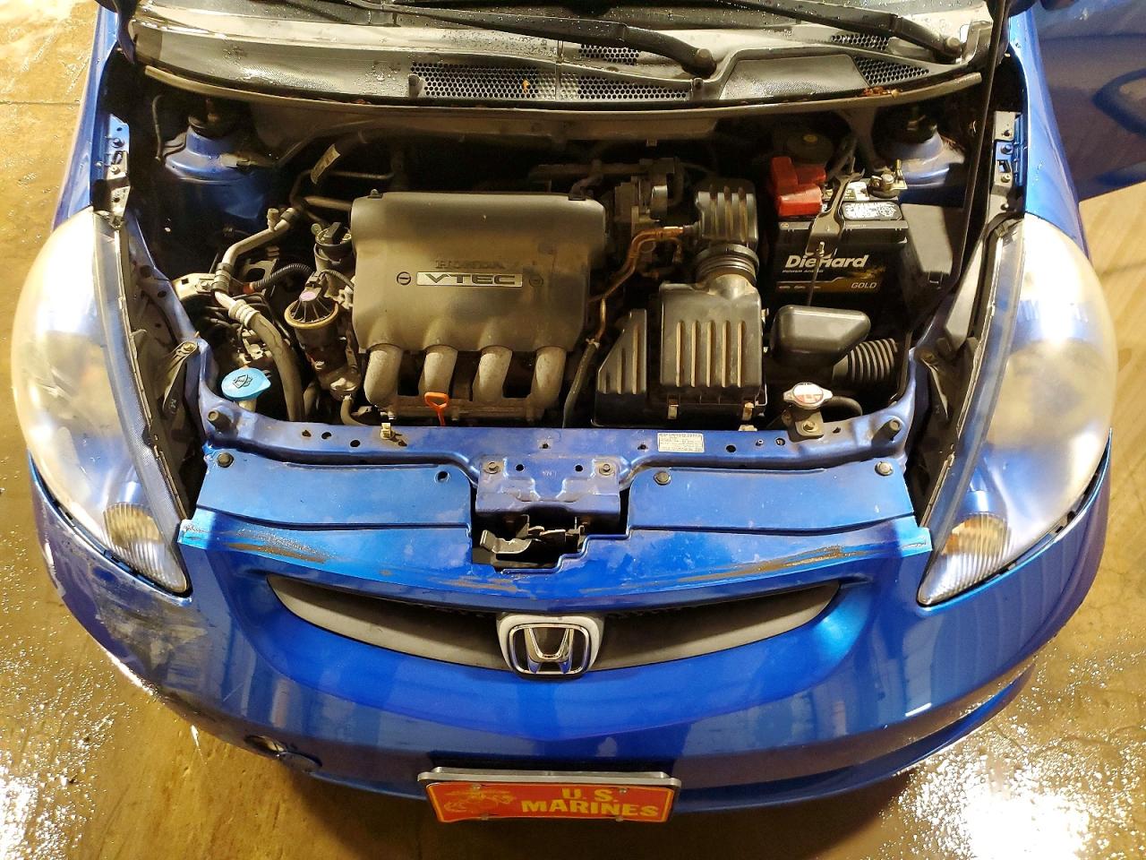 2007 Honda Fit Blue vin: JHMGD38487S010879