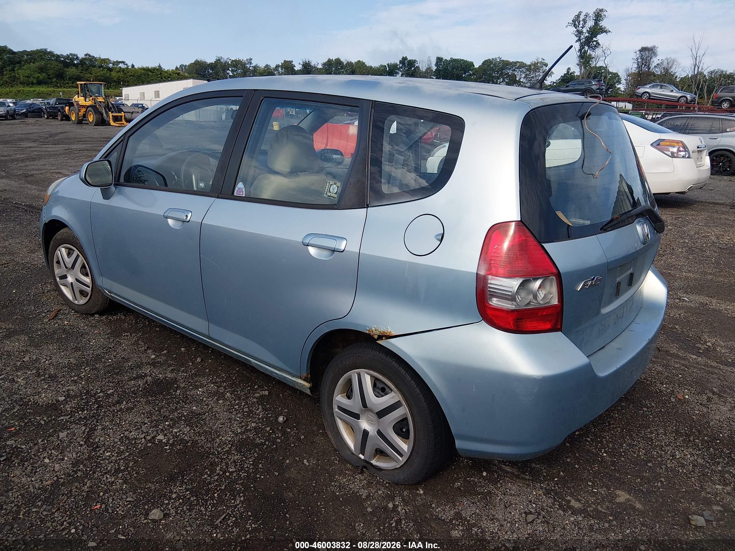 2007 Honda Fit   Бирюзовый vin: JHMGD38497S024337