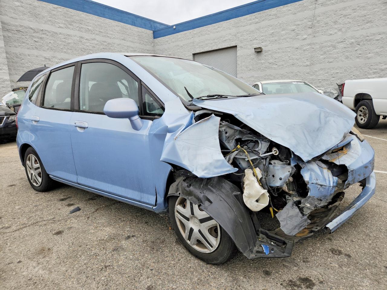 2008 Honda Fit Синий vin: JHMGD38498S029636