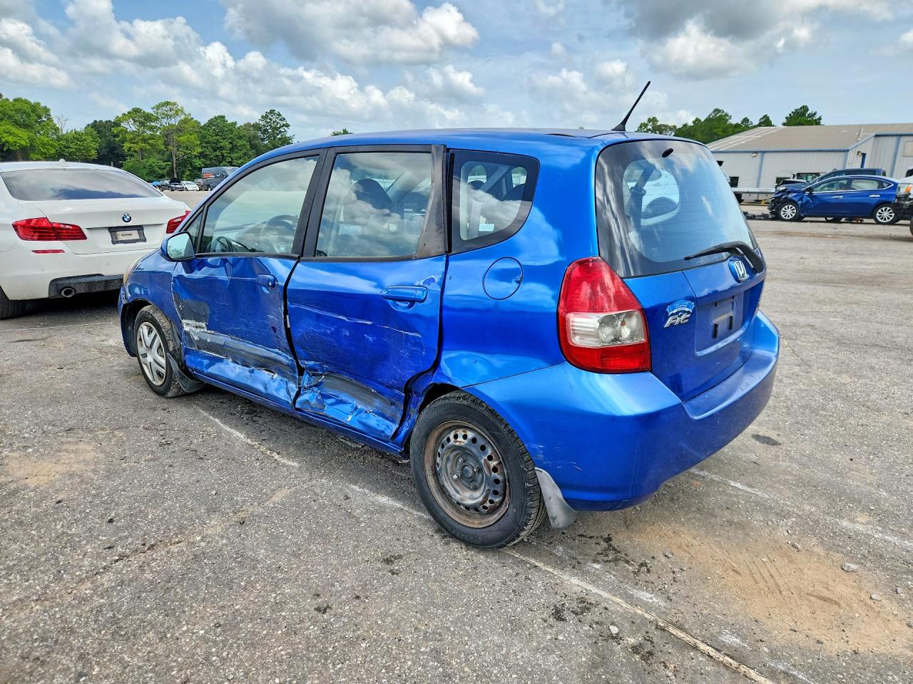 2007 Honda Fit Синий vin: JHMGD384X7S055774