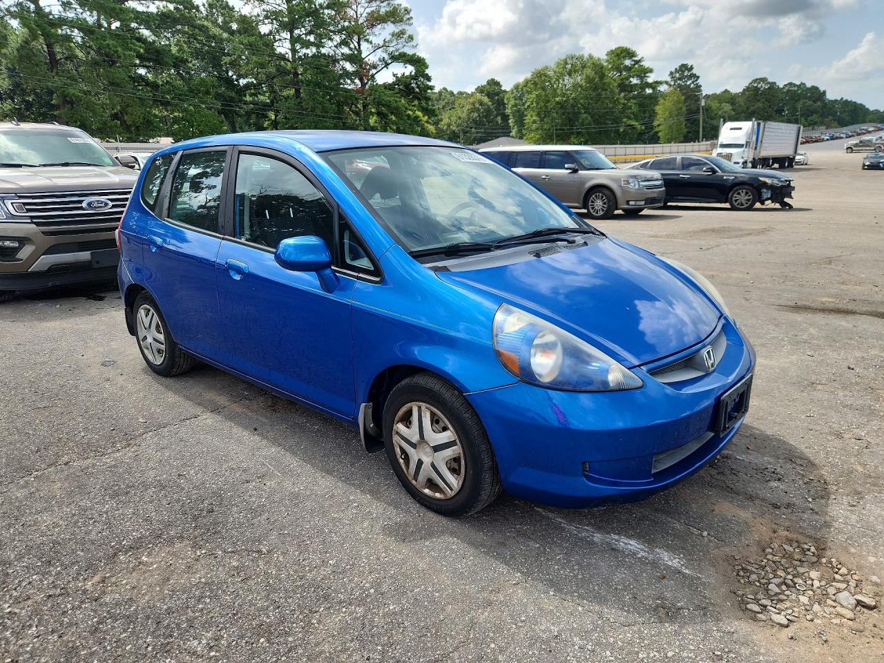 2007 Honda Fit Синий vin: JHMGD384X7S055774