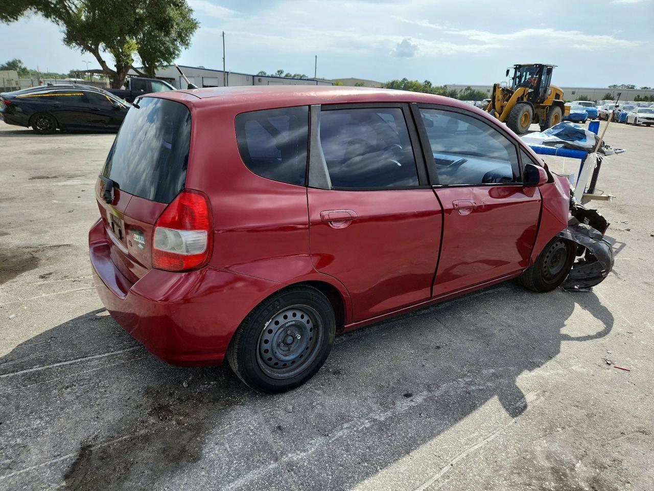 2008 Honda Fit Red vin: JHMGD384X8S020623