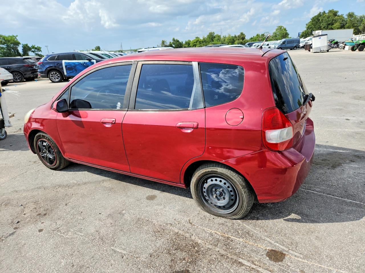 2008 Honda Fit Red vin: JHMGD384X8S020623