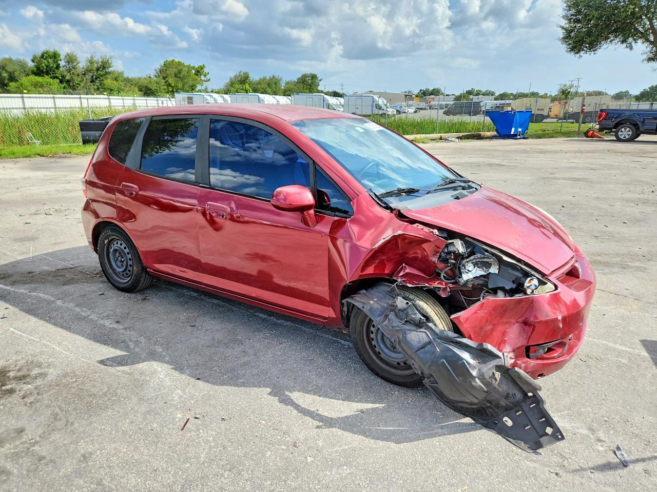 2008 Honda Fit Red vin: JHMGD384X8S020623