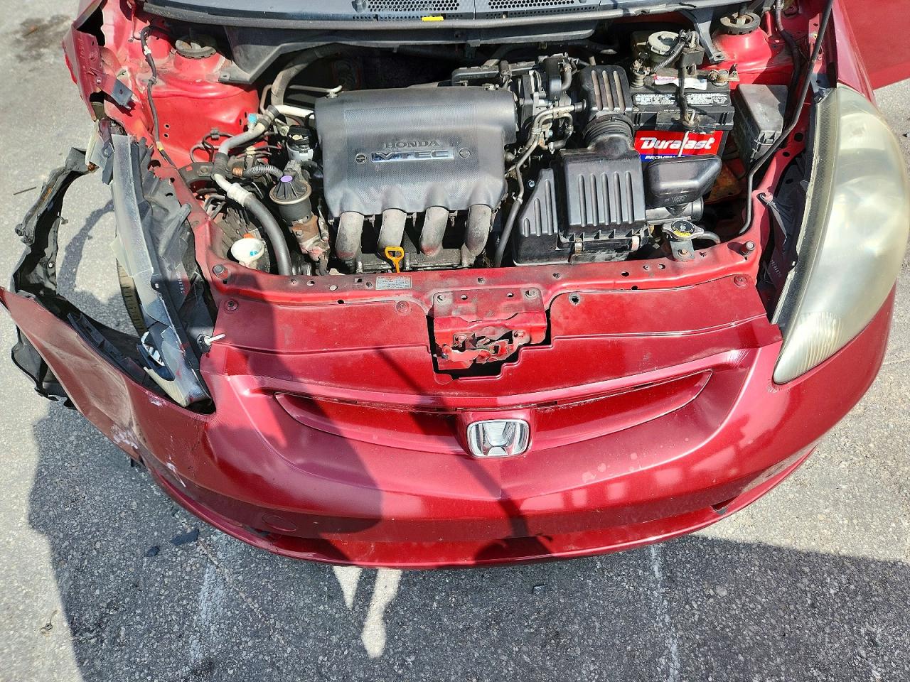 2008 Honda Fit Red vin: JHMGD384X8S020623
