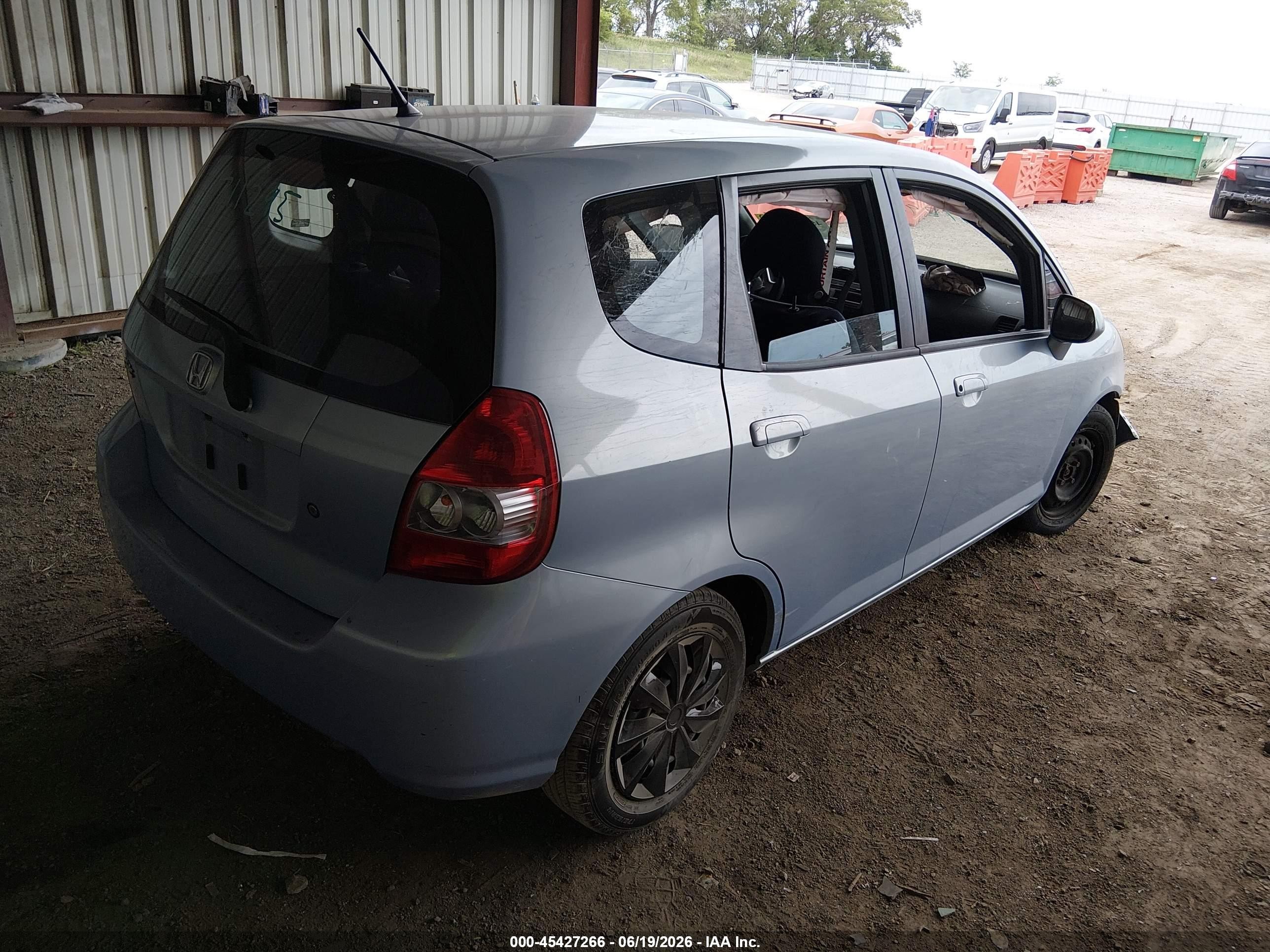 2008 Honda Fit   Light Blue vin: JHMGD384X8S029032