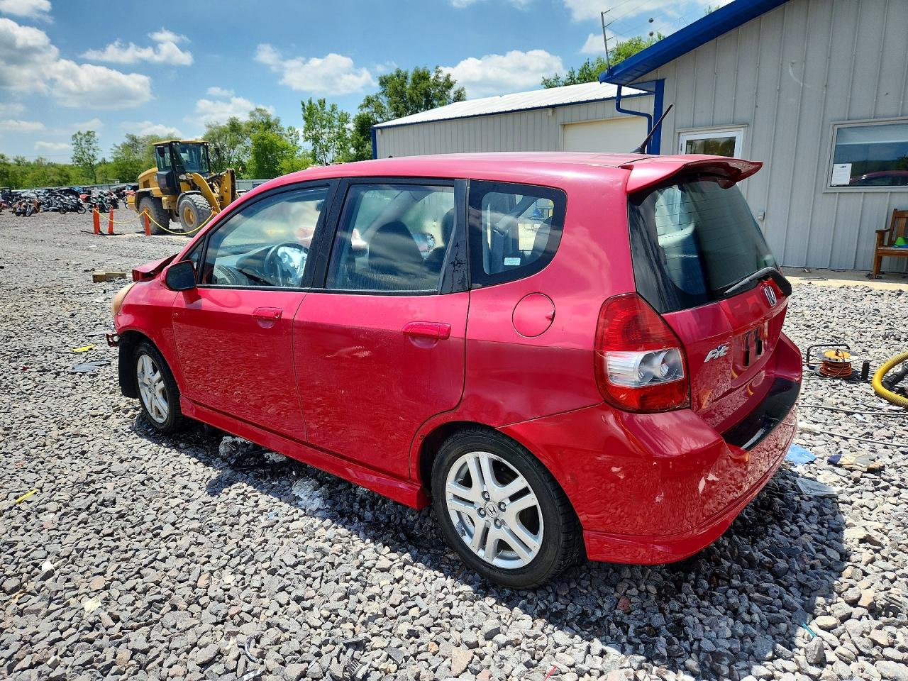 2007 Honda Fit S Red vin: JHMGD38607S002390
