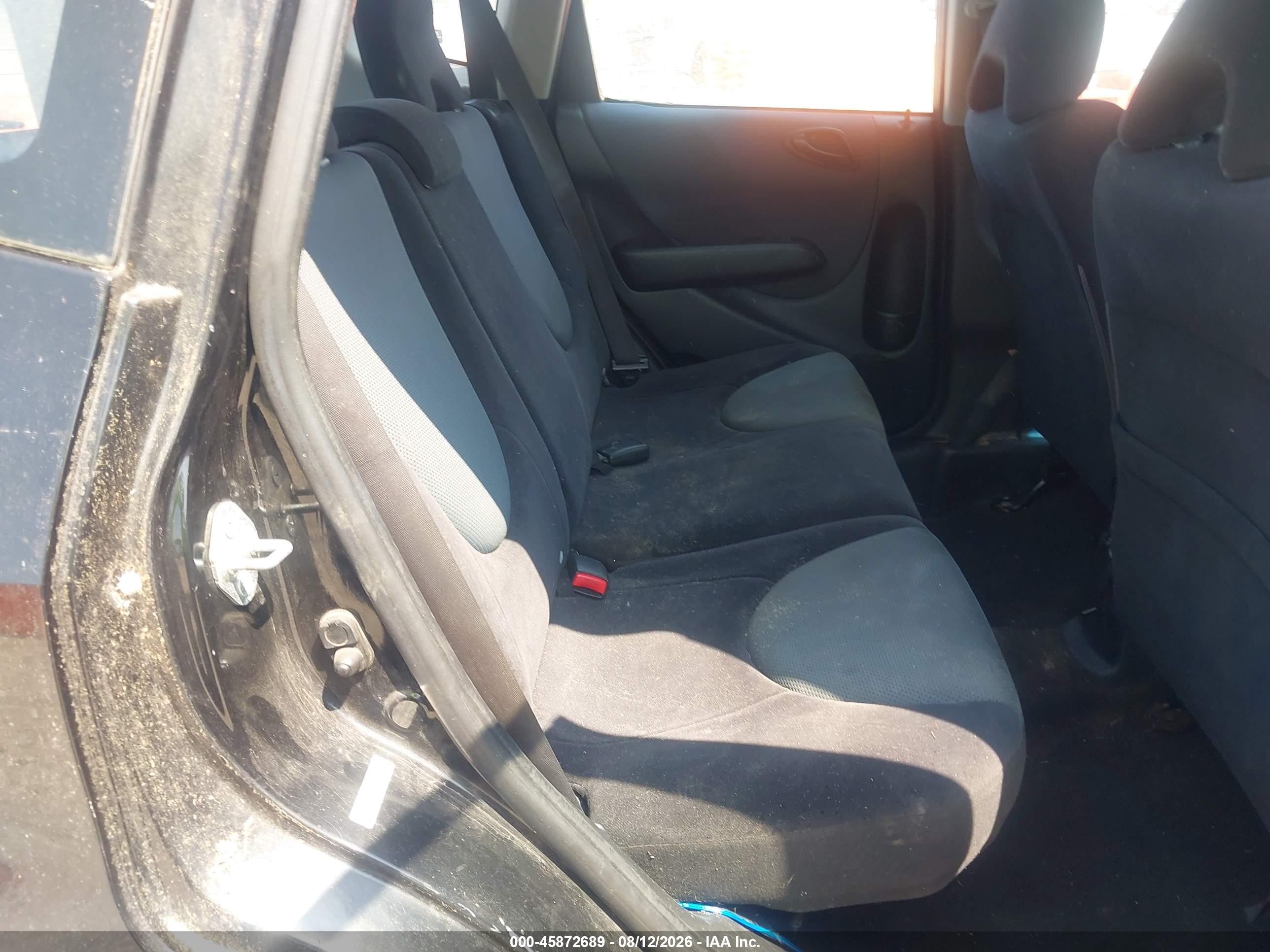 2007 Honda Fit Sport Black vin: JHMGD38607S015978