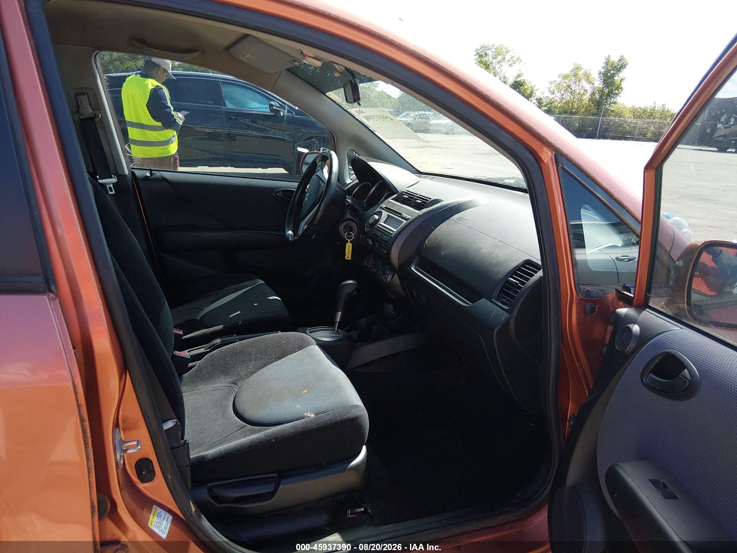 2007 Honda Fit Sport Orange vin: JHMGD38607S021084