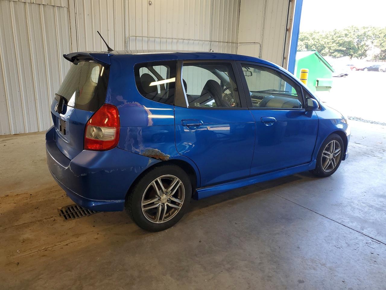 2007 Honda Fit S Blue vin: JHMGD38607S053453