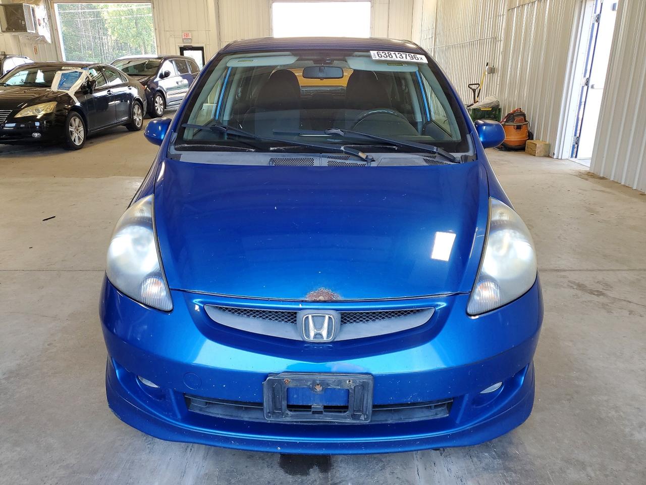 2007 Honda Fit S Blue vin: JHMGD38607S053453