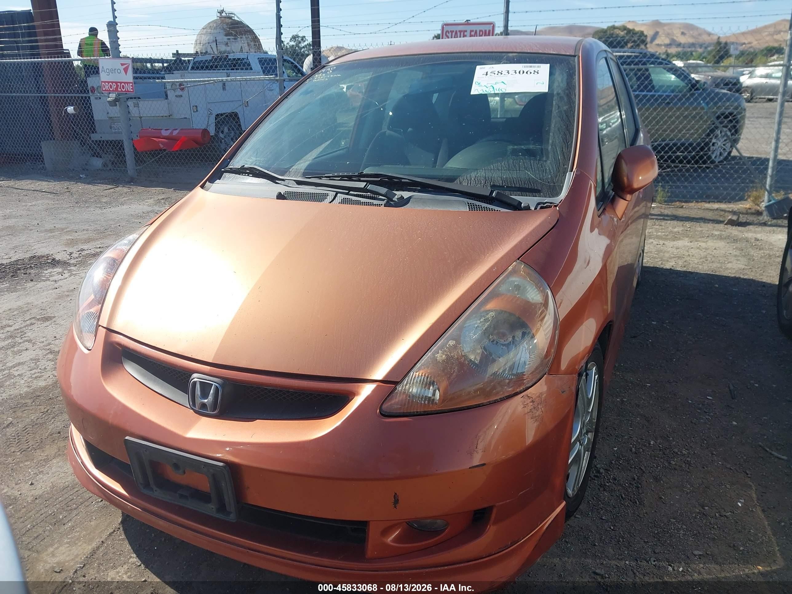 2007 Honda Fit Sport Orange vin: JHMGD38607S057101