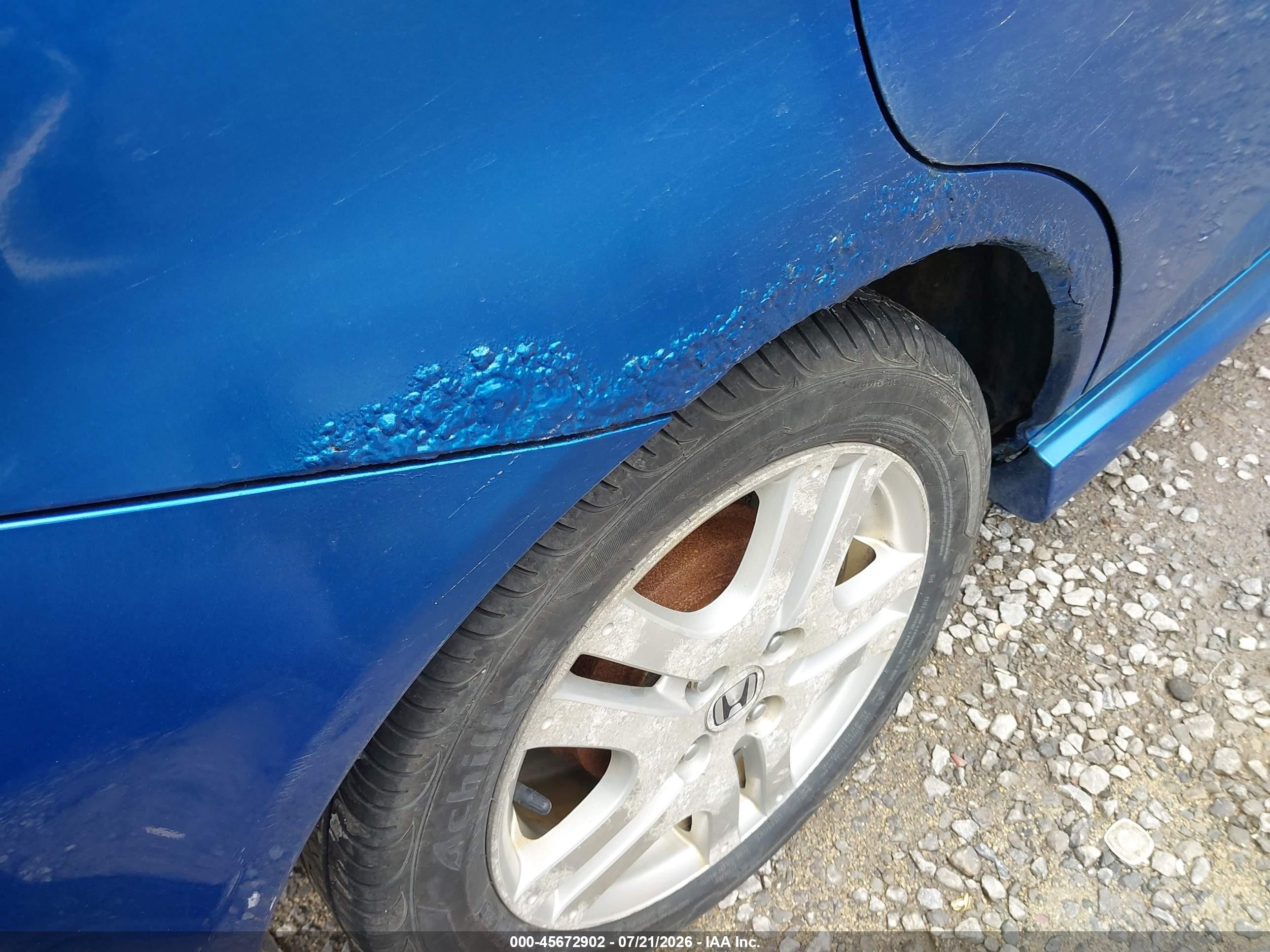 2008 Honda Fit Sport Blue vin: JHMGD38608S002245