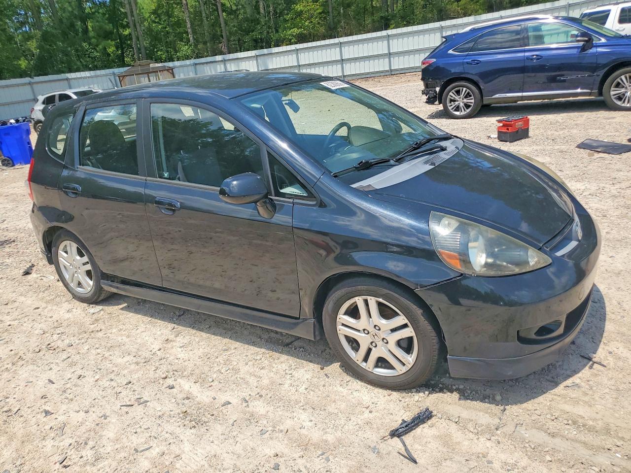 2008 Honda Fit Sport Black vin: JHMGD38608S005372
