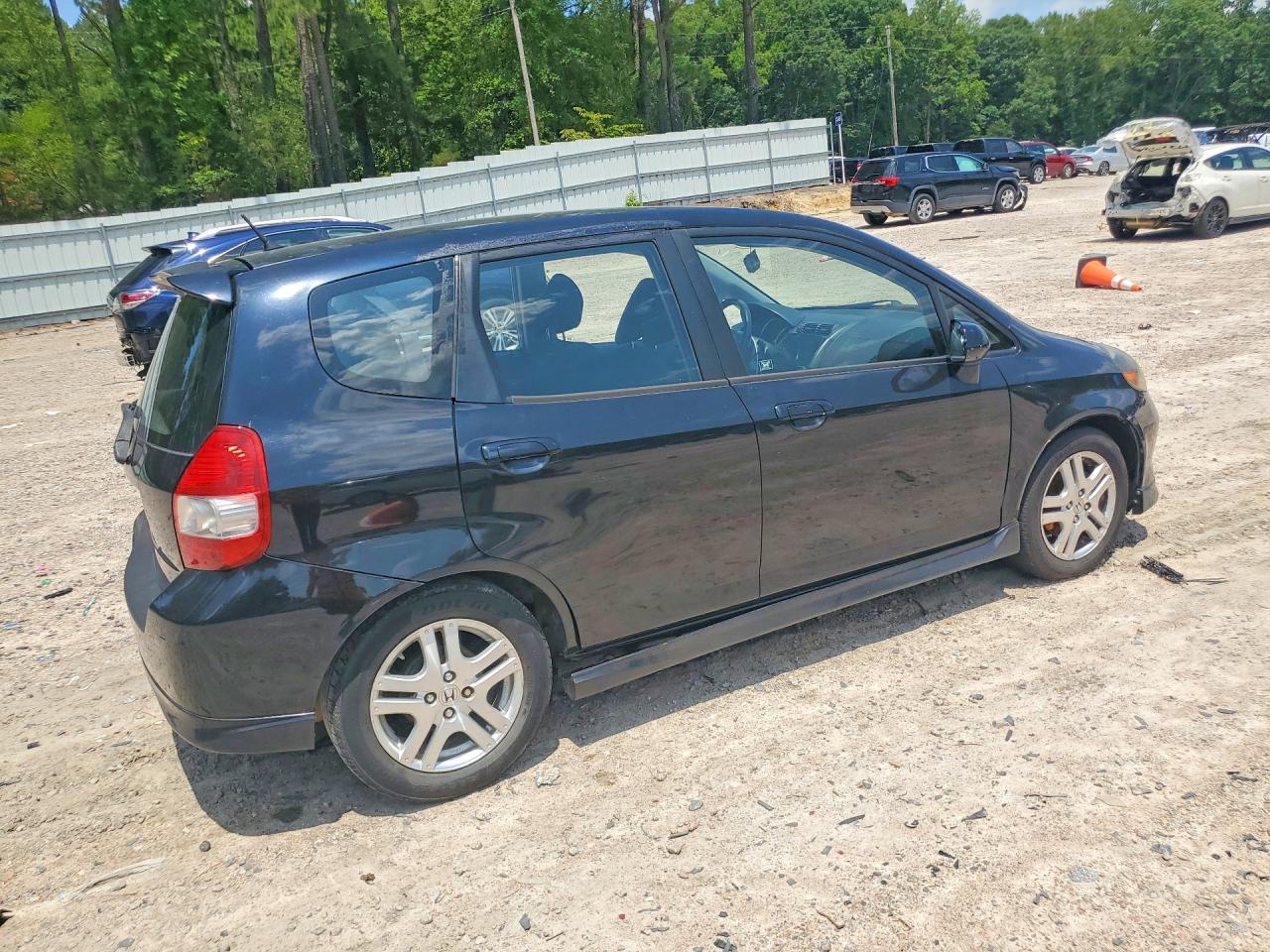 2008 Honda Fit Sport Black vin: JHMGD38608S005372