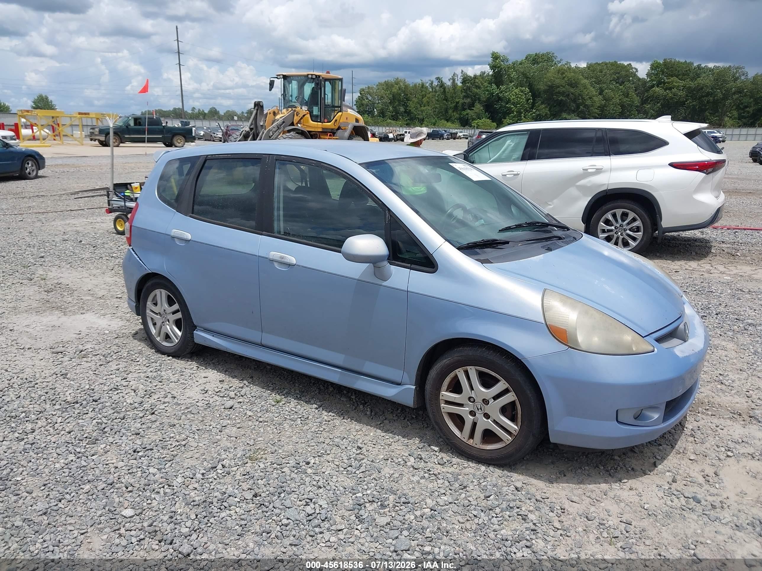 2008 Honda Fit Sport Blue vin: JHMGD38608S016596