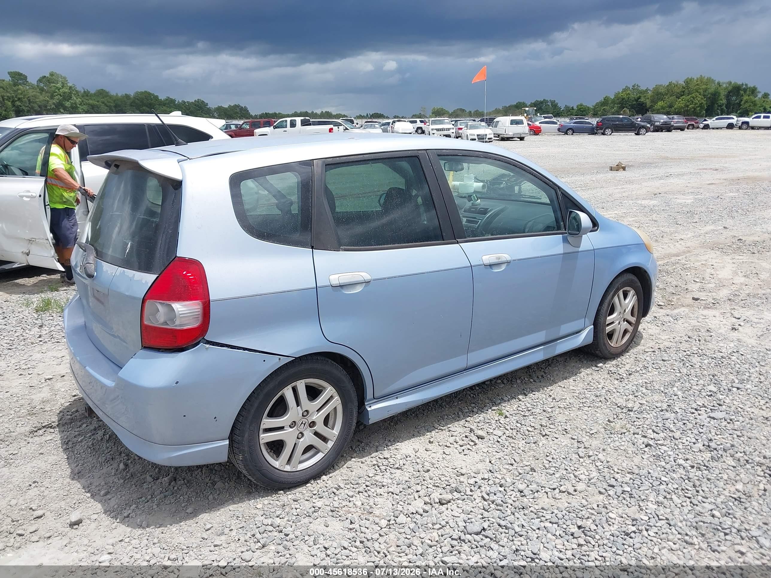 2008 Honda Fit Sport Blue vin: JHMGD38608S016596
