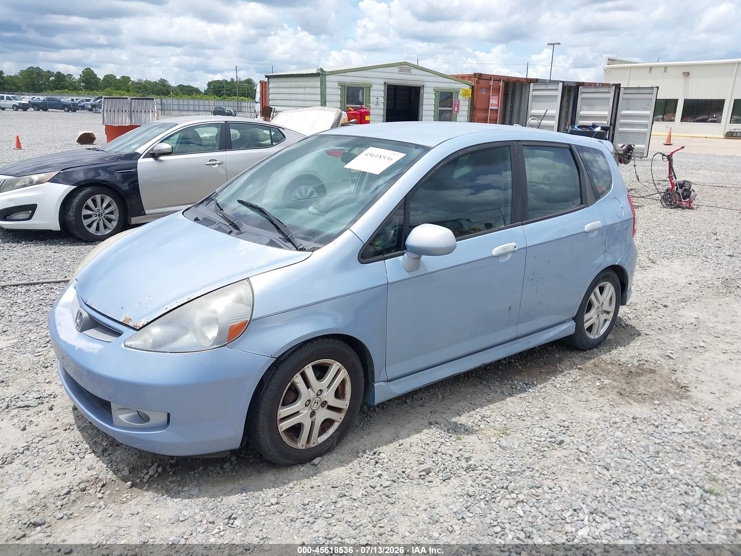 2008 Honda Fit Sport Blue vin: JHMGD38608S016596