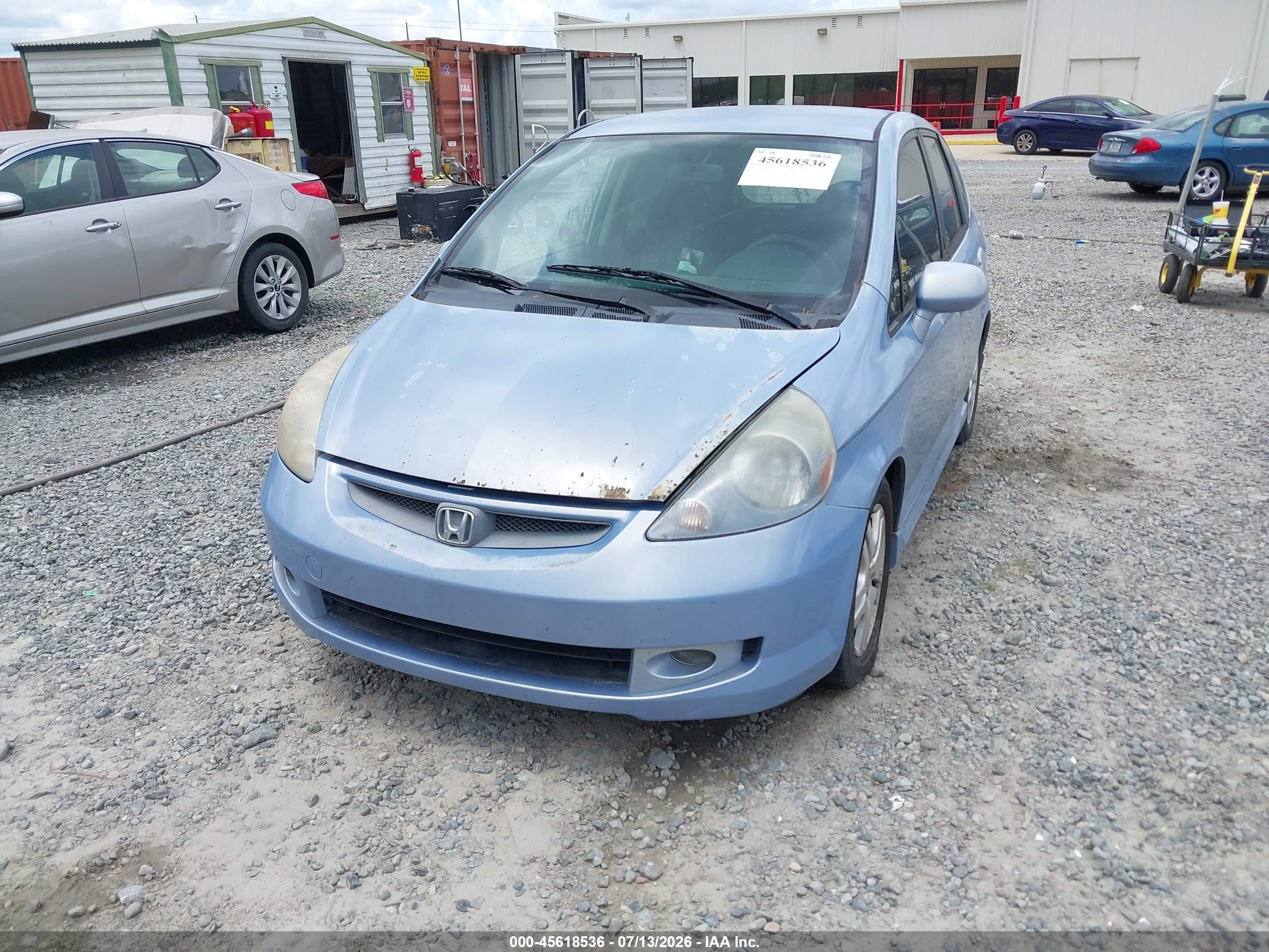 2008 Honda Fit Sport Blue vin: JHMGD38608S016596
