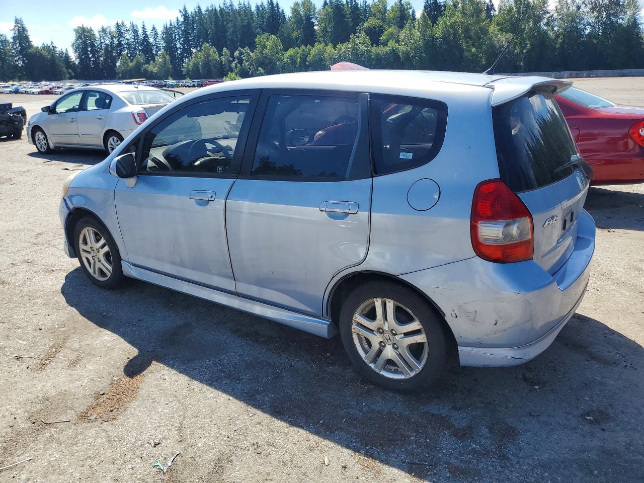 2008 Honda Fit Sport Blue vin: JHMGD38608S034239