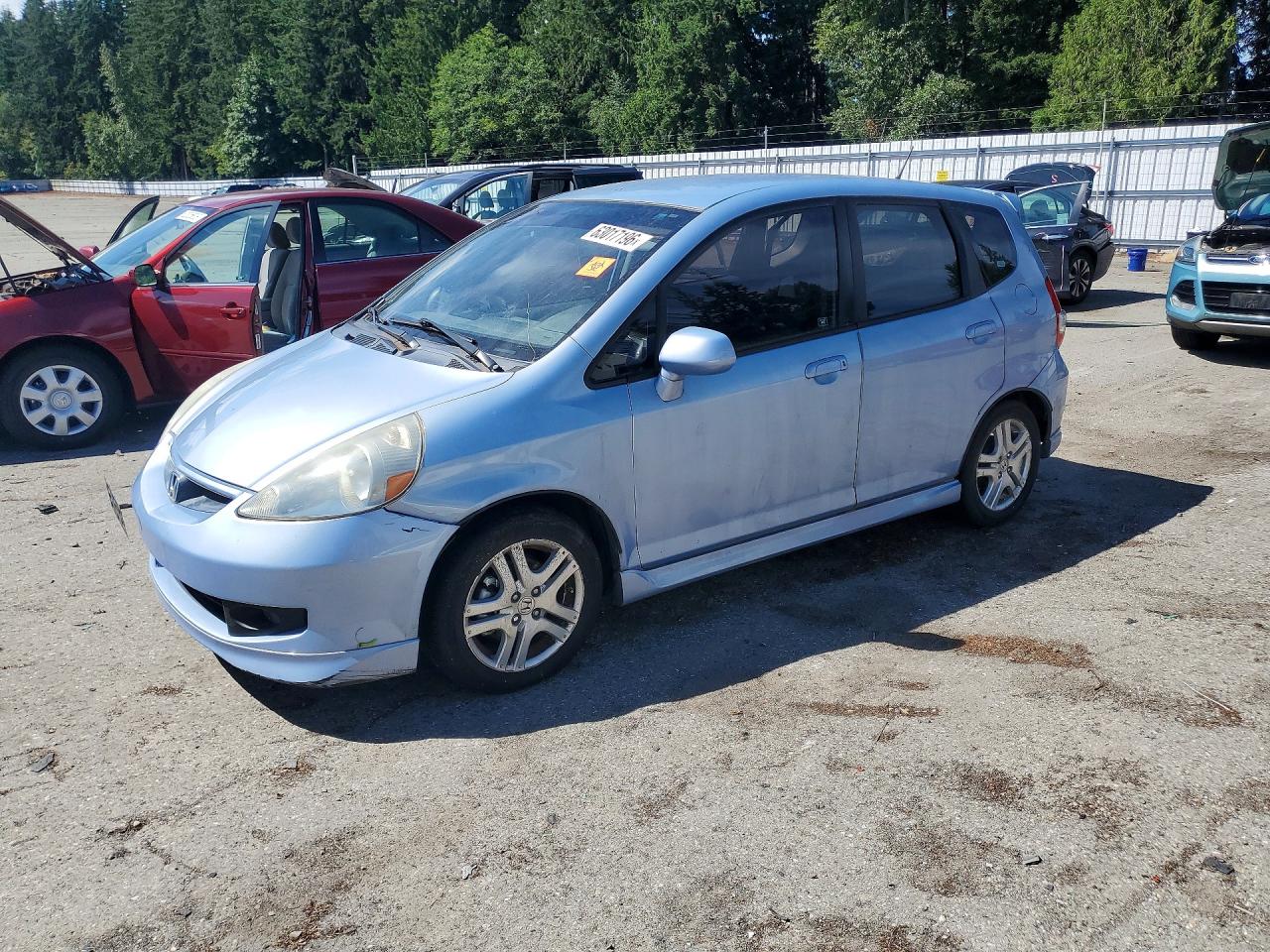 2008 Honda Fit Sport Синий vin: JHMGD38608S034239
