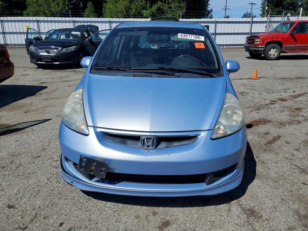 2008 Honda Fit Sport Blue vin: JHMGD38608S034239