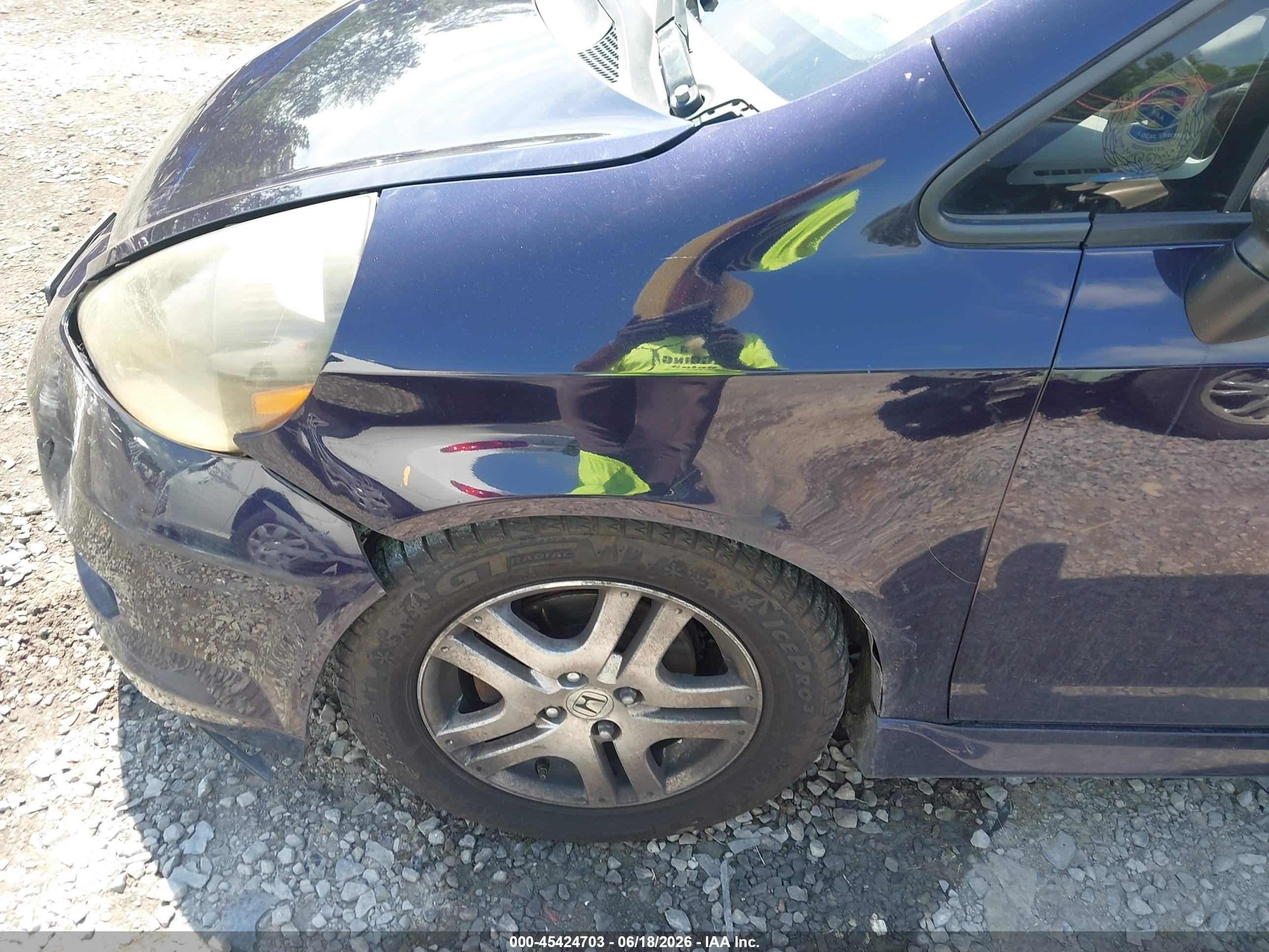2008 Honda Fit Sport Blue vin: JHMGD38608S043359