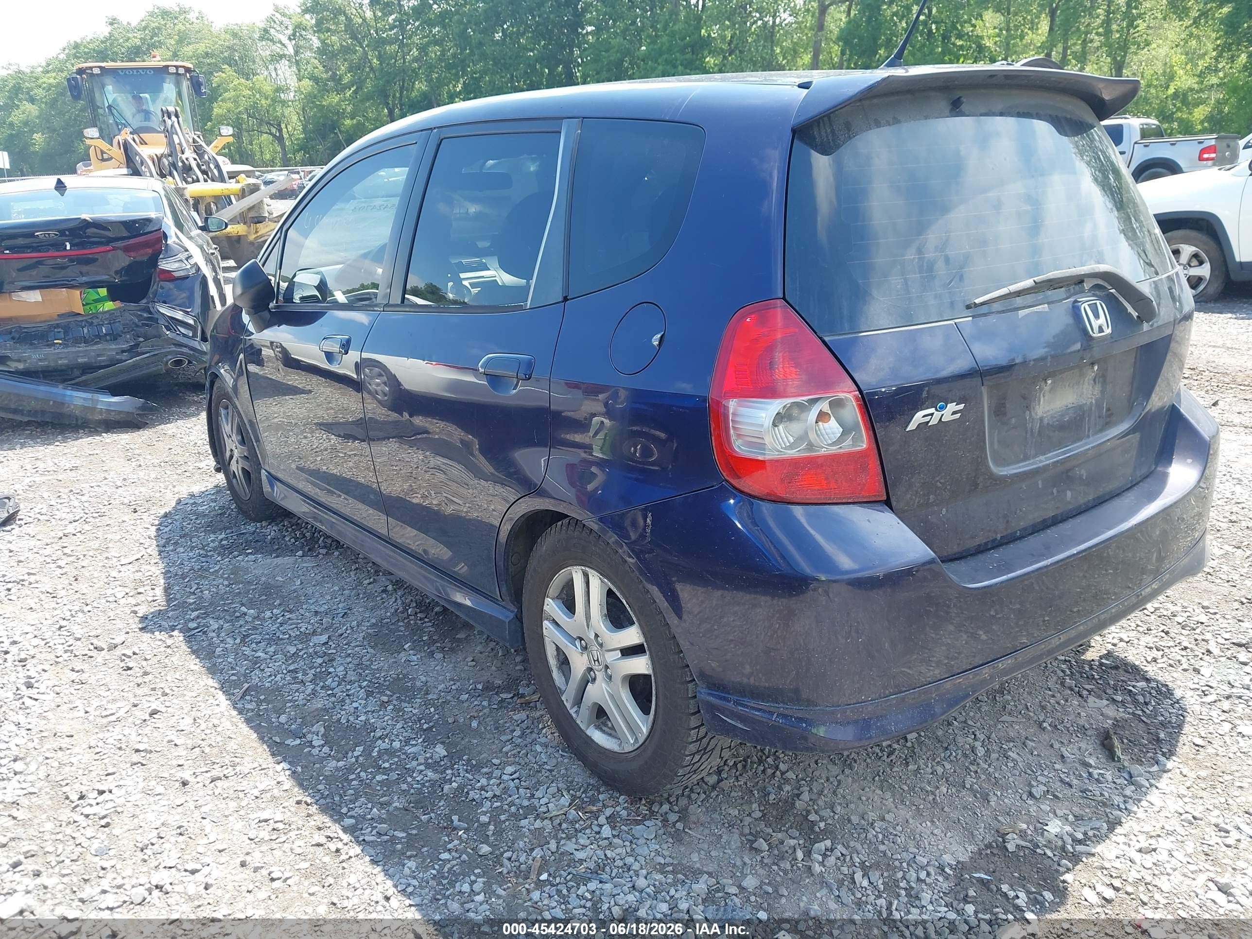 2008 Honda Fit Sport Blue vin: JHMGD38608S043359