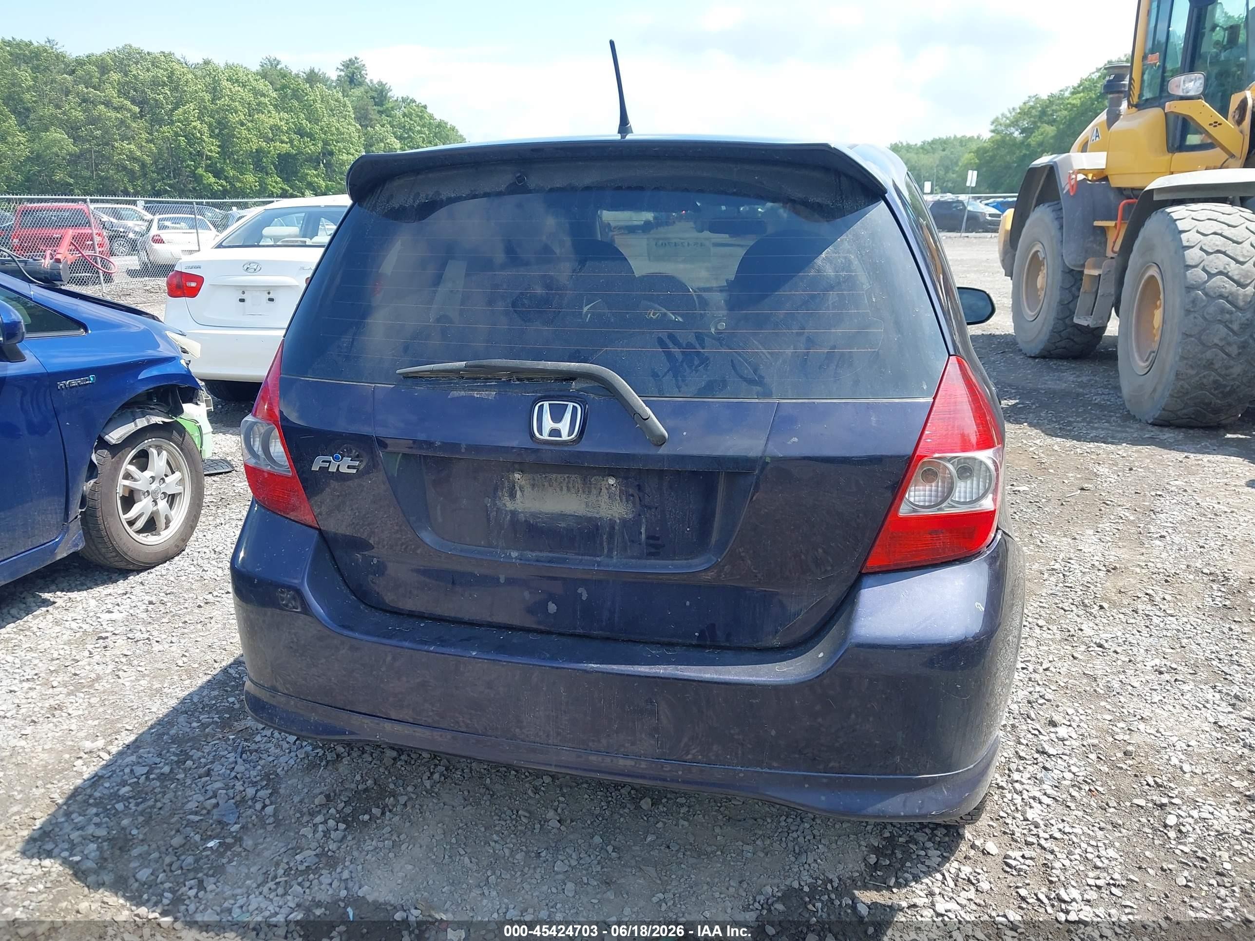 2008 Honda Fit Sport Blue vin: JHMGD38608S043359