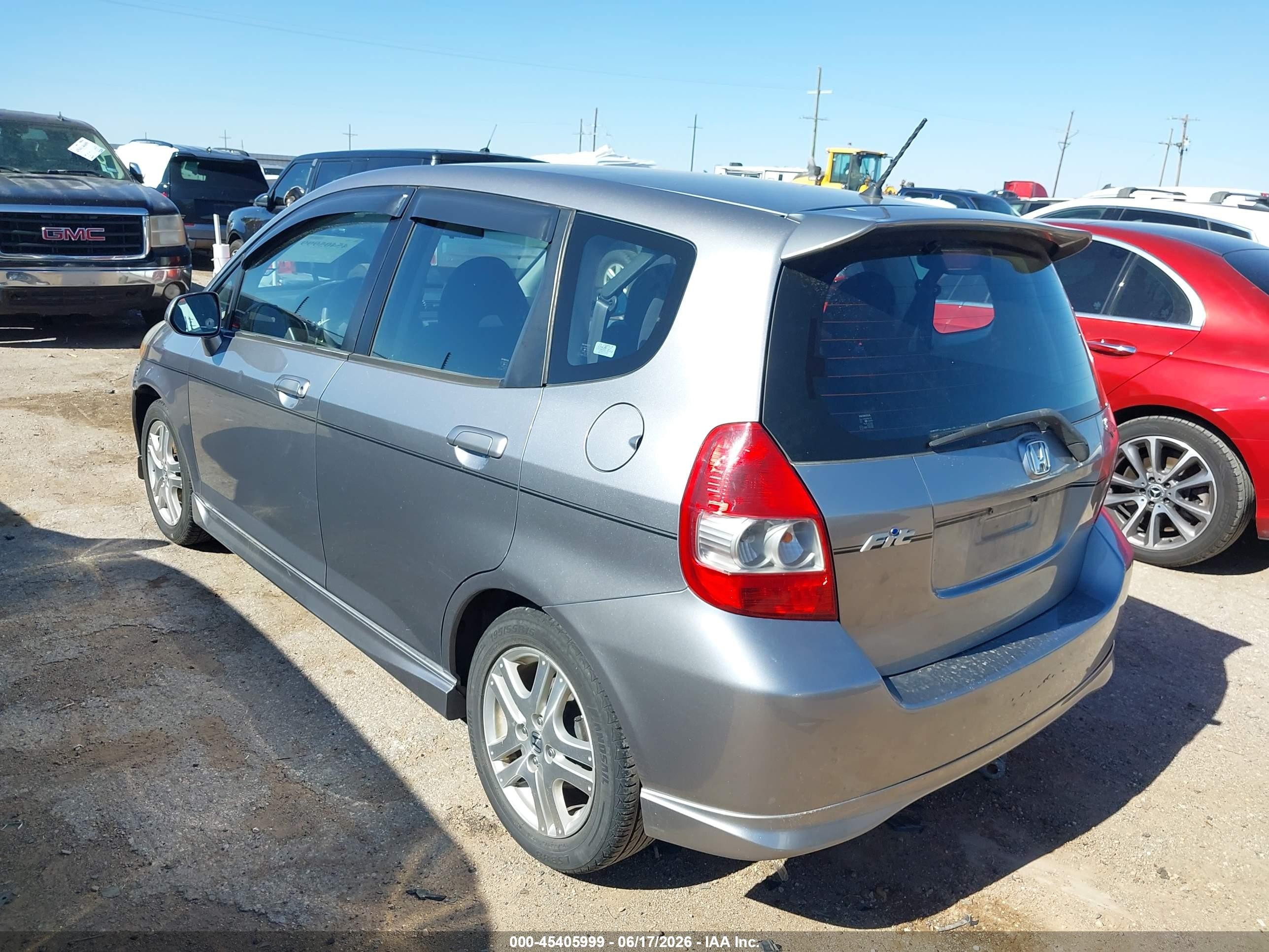 2008 Honda Fit Sport Gray vin: JHMGD38608S063675