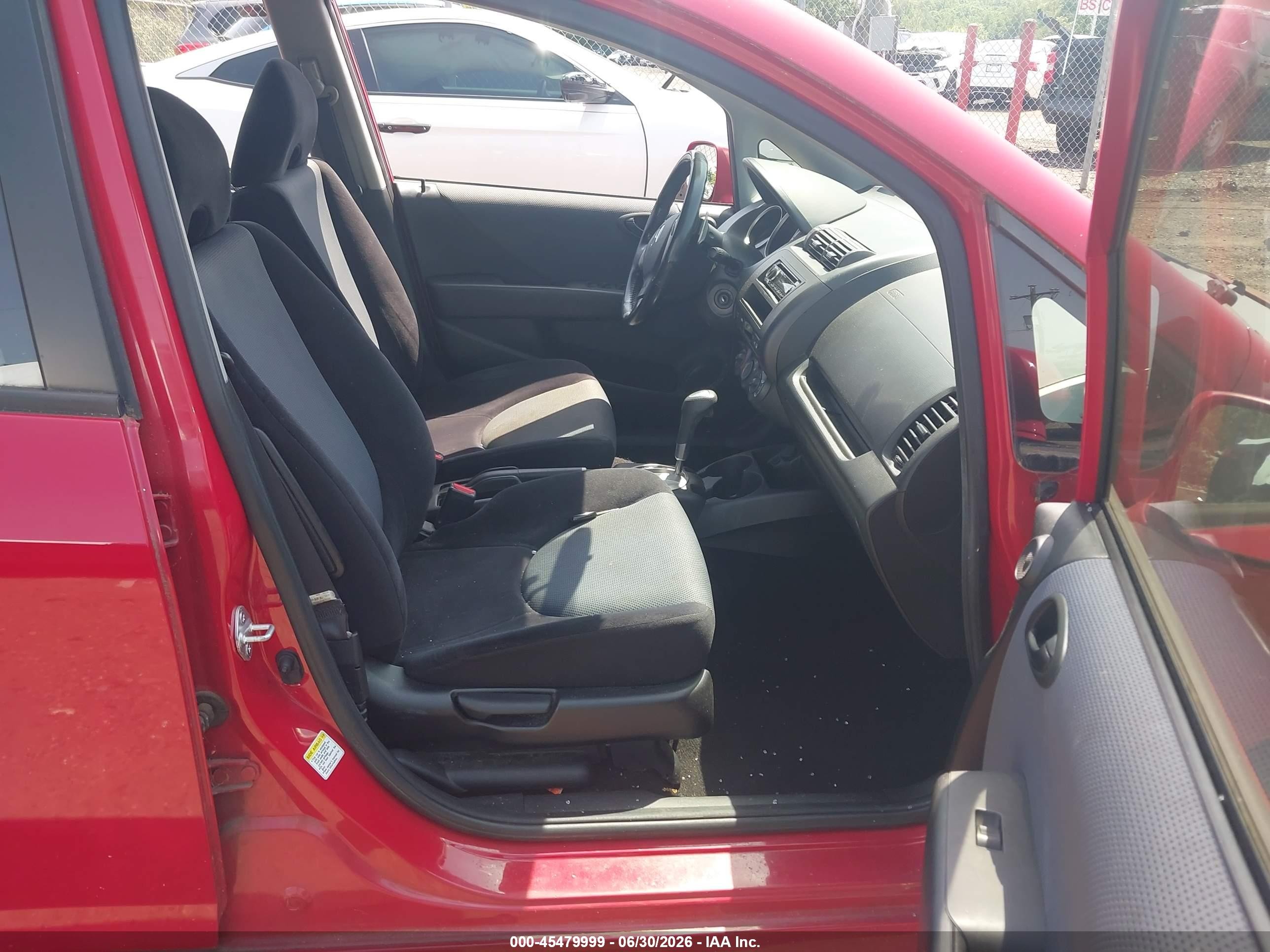 2007 Honda Fit Sport Red vin: JHMGD38617S004973