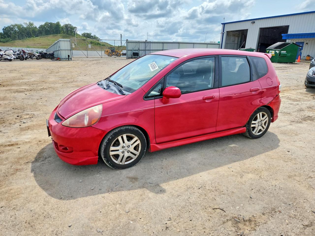 2007 Honda Fit S Red vin: JHMGD38617S037312