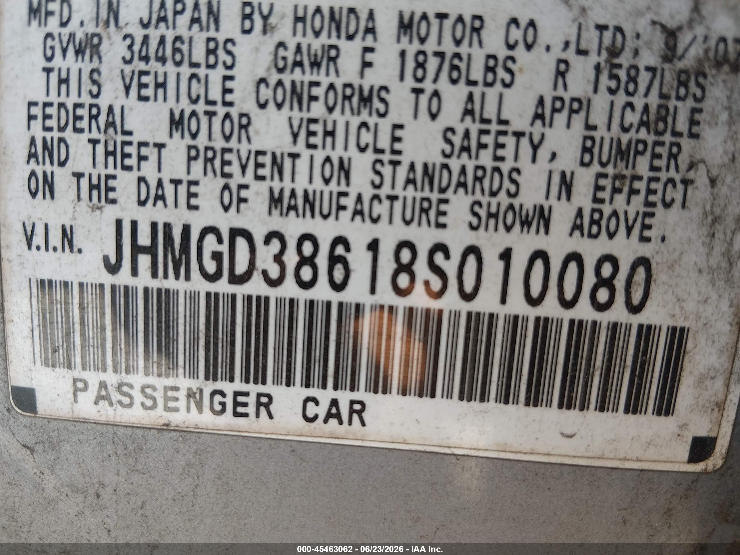 2008 Honda Fit Sport Light Blue vin: JHMGD38618S010080