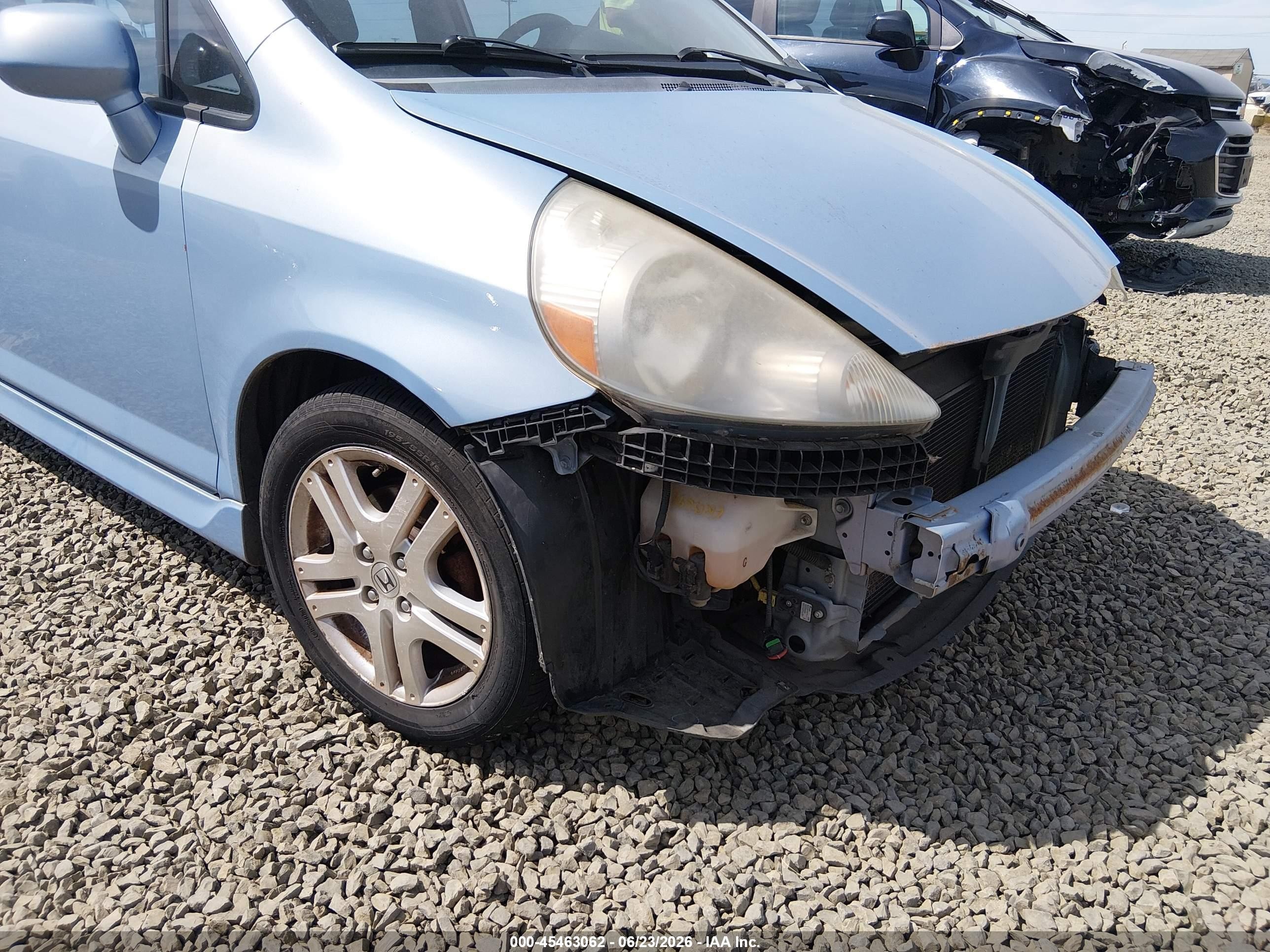 2008 Honda Fit Sport Light Blue vin: JHMGD38618S010080